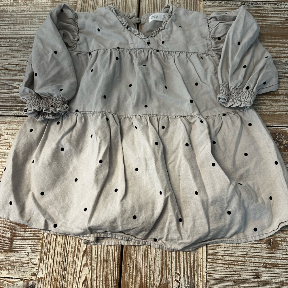 Zara Cream Ruffled Baby Dress